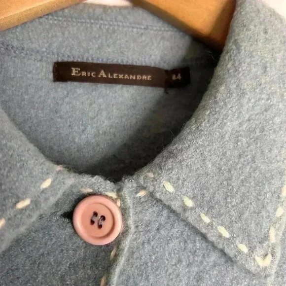 Eric Alexandre 100% Boiled Wool Jacket with White Detailing - Picture 2 of 9